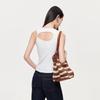 VEROMODA Women's Backless Beaded Ribbed Racerback Tank Top