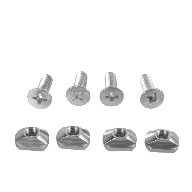 4Pcs Hydrofoil Mounting T Nut Surfboard Hydrofoil Screws 8mm 6mm Mounting T-Nut And Screws Outdoors Surfing Accessory