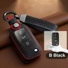 Leather Key Fob Case For Volkswagen VW Golf 4 5 6 8 Polo Passat B7 B8 Tiguan Jetta Passat ID.3 ID.4 Key Cover Protector Shell