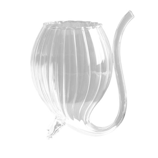 Vampire Shape Wine Glasses, Transparent Cocktail Glass with Drinking Tube, Novelty Glass Cup for Wine, Champagne, Juice, Home, Bar, Party Decor