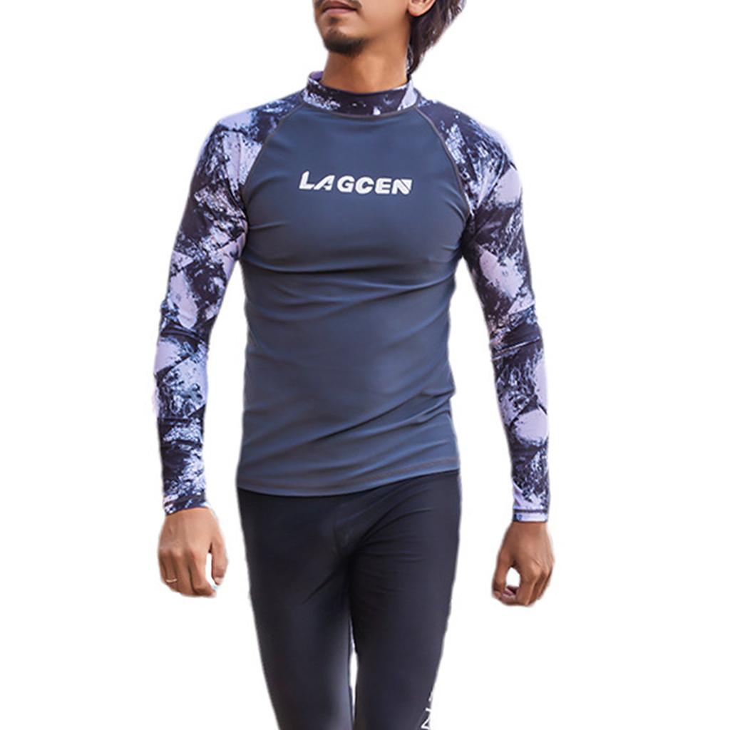 Dykkerdress for menn, badedrakt, langermet hurtigtørkende badedrakt