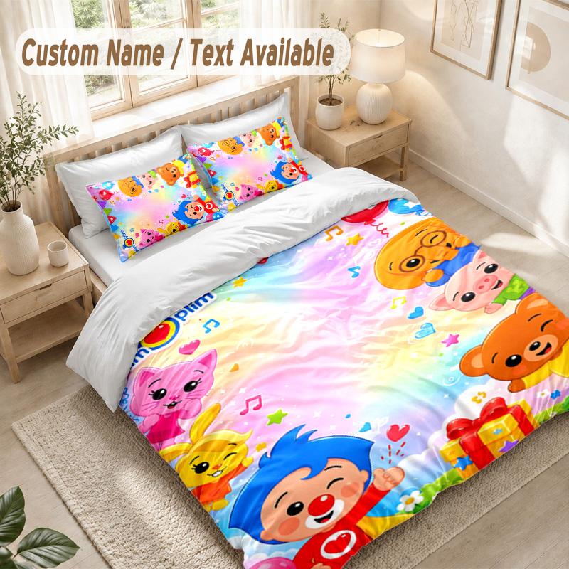 Set Biancheria da Letto El Payaso Plim Plim, 1 Copripiumino & 2 Federe Morbido Confortevole Camera da Letto Tessile per la Casa Decorazione