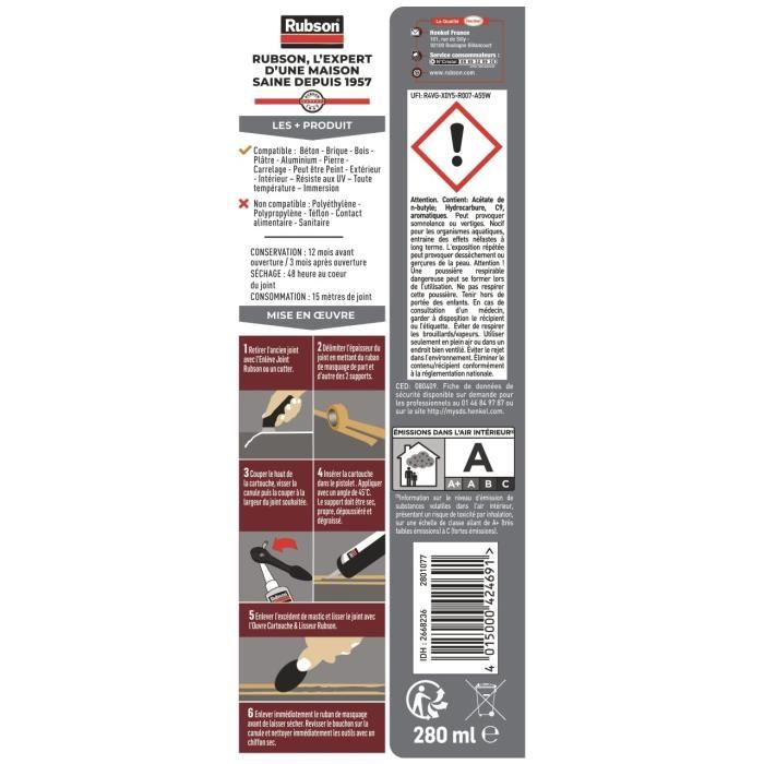 Mastic Toiture - 280 mL - Gris