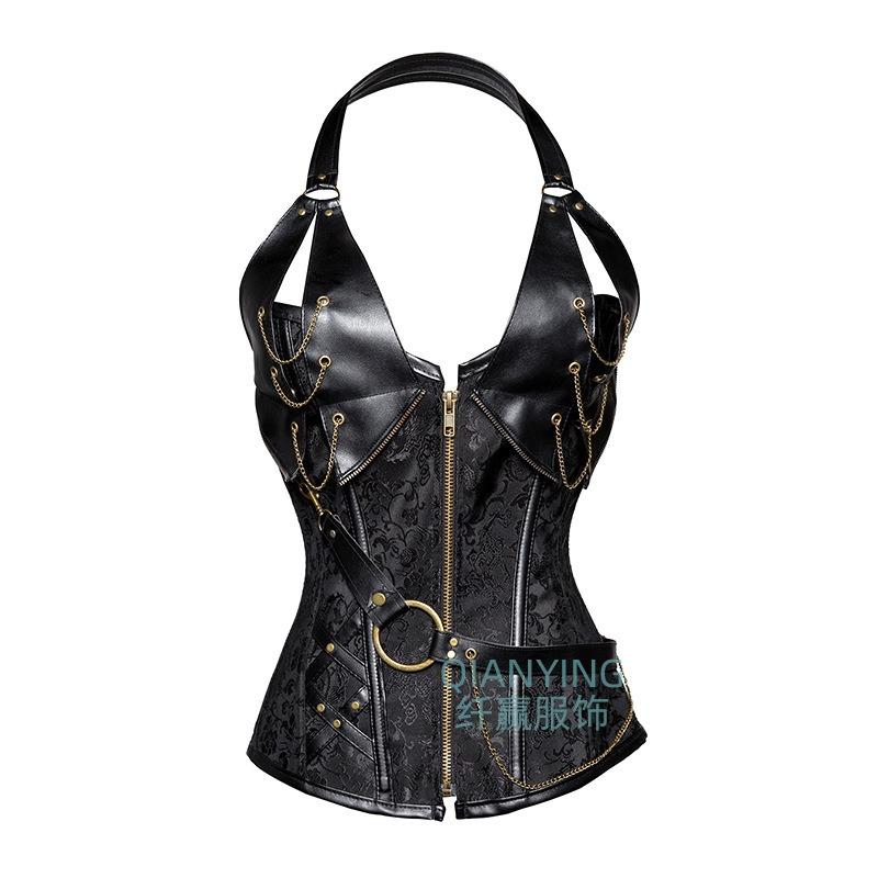 Halter Neck Steampunk Corset Push Up Tummy Control Waist Shaping Shapewear