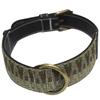 New Luxury Retro Knitted Embroidered Leather Dog Collar Soft and Adjustable Cowhide Dog Collar