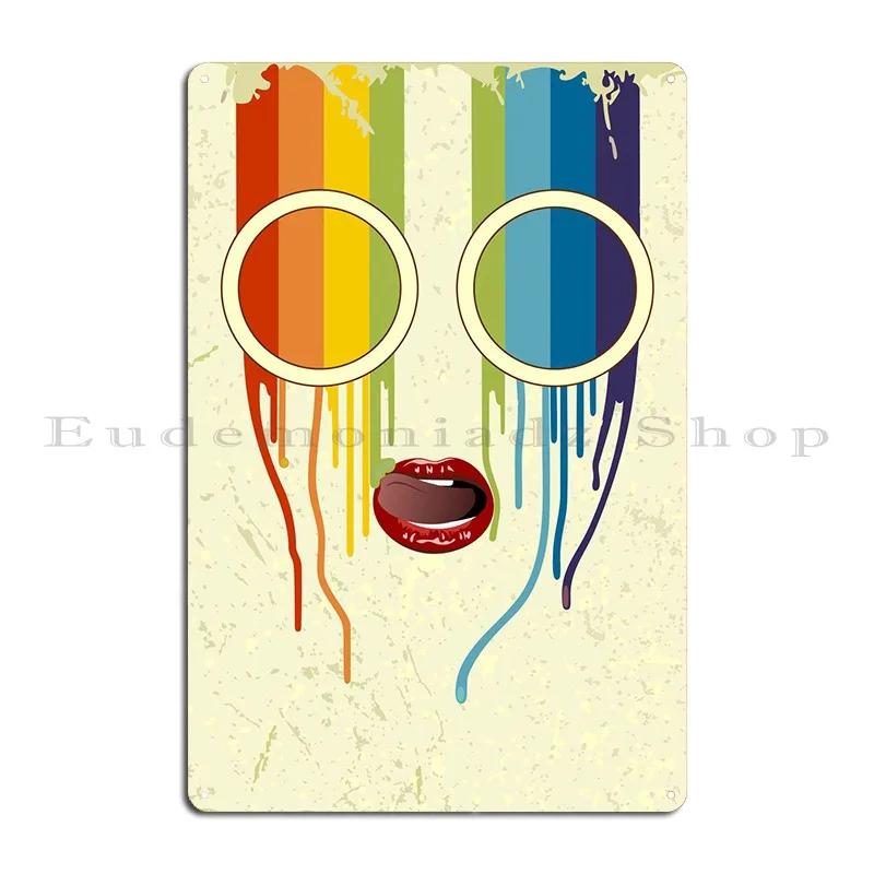 Retro Face Metal Sign Pub Mural Personalized Mural Garage Wall Cave Tin Sign Poster 20X30CM