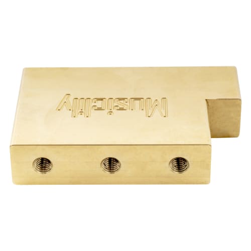 Musiclily Ultra Brass Tremolo Block, 37mm, Fat Brass L-Shaped Block for Floyd Rose Guitars