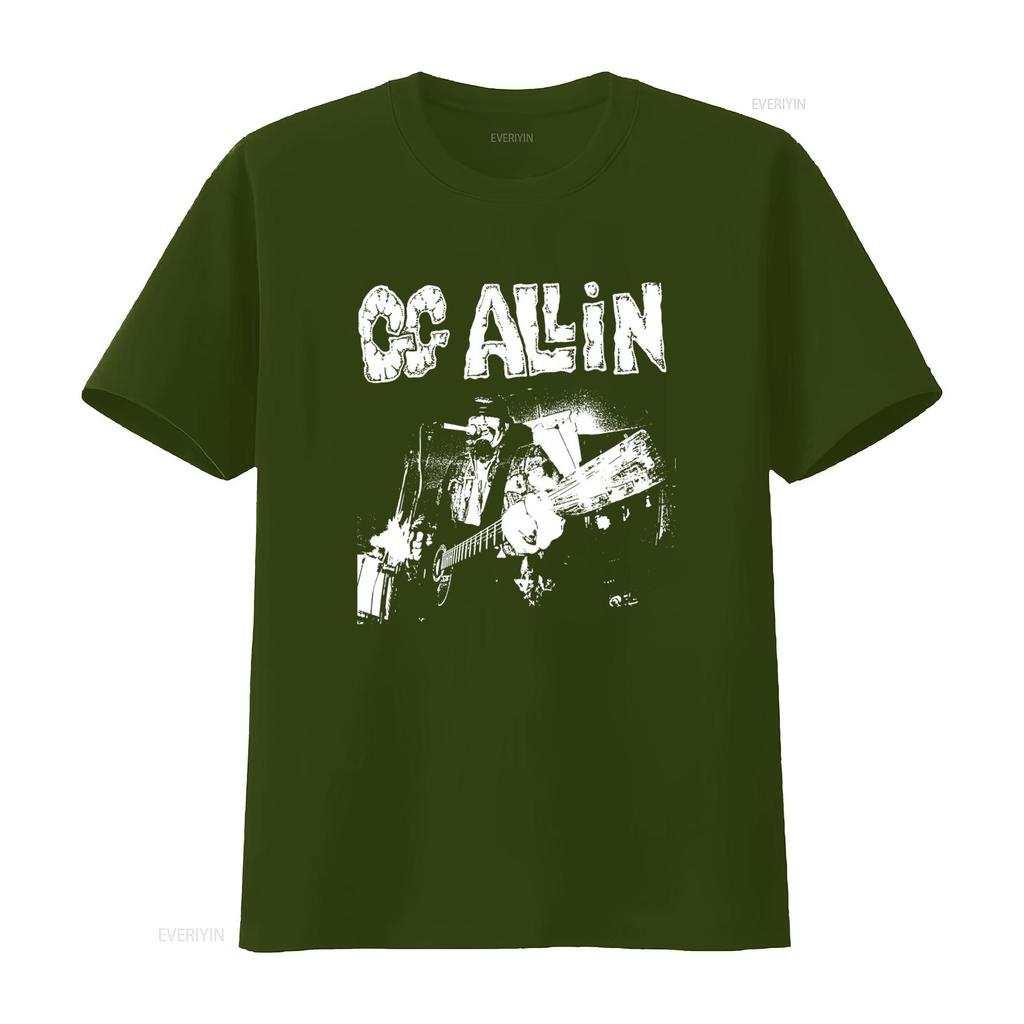 GG Allin Guitar Punk Crust Grindcore Thrash Rock Band T SHIRT vintage Washed Unisex Top For Everyday Wear homme Stretched