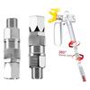 2Piece Steel 360Swivel Connectors For Airless Paint Sprayers 1/4Inch Threaded Fittings Highly Pressure Hose Adapter