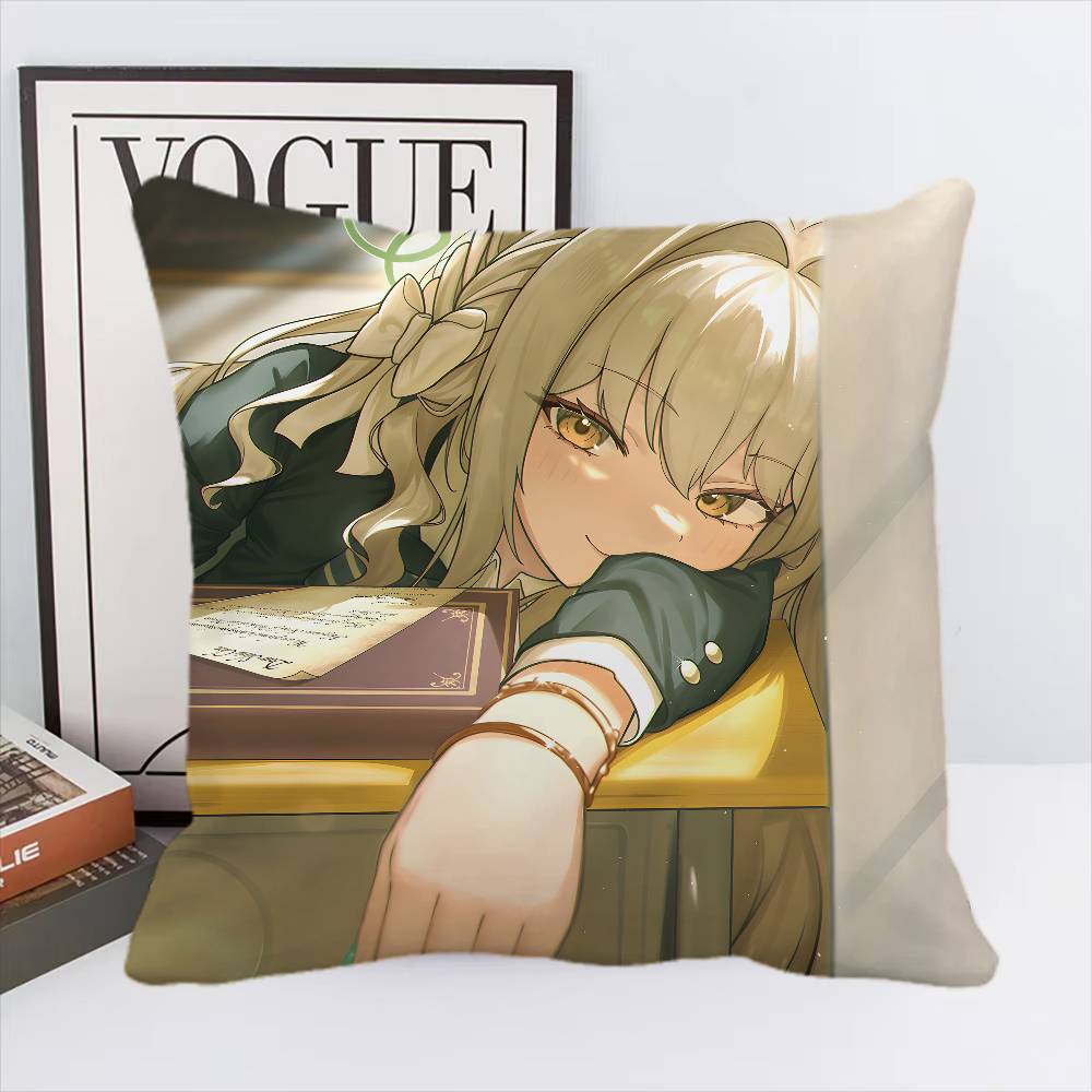 Sakurai Miyo Blue Archive Game Pillow Case Square Pillow Bedroom Sofa Leisure Comfort Cushion Car Home Decoration
