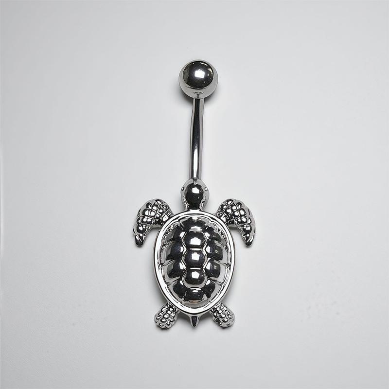 Ретро Кольца-пирсинг пупка с изображением морских черепах Нержавеющая сталь Гипоаллергенные Для женщин Пирсинг пупка Украшения Подарок OneSize