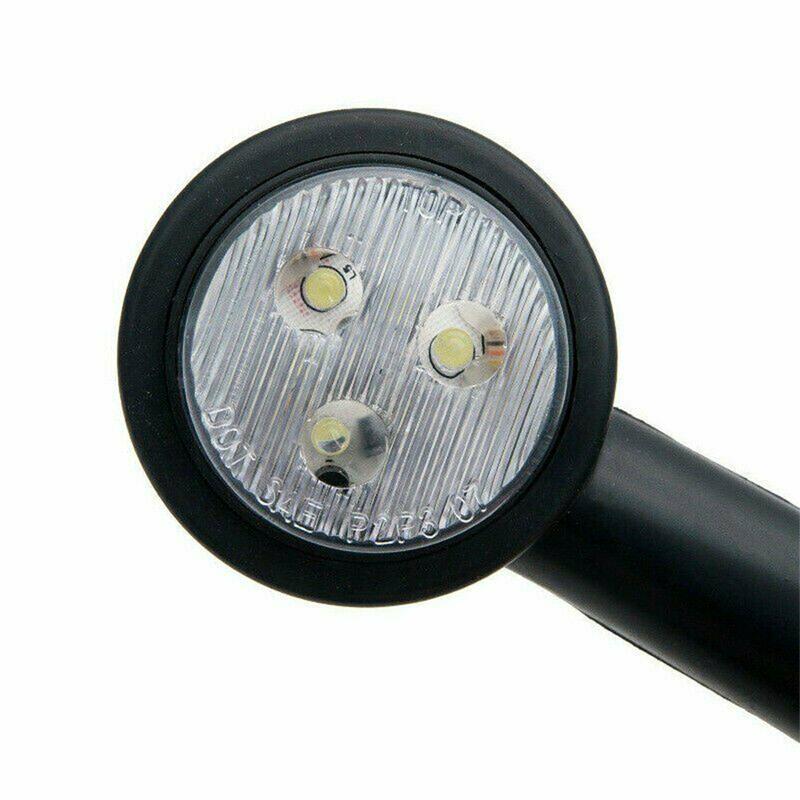 2xLED Side Outline Stalk Marker Lights Lamp Side Marker Lights For Trailer Truck Carvan Lamp 12-24V