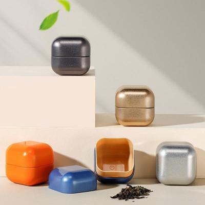 Mini Lata Portátil de Color Sólido Caja de Embalaje Tarro Sellado para Té Joyería Dulces Pequeña Lata de Almacenamiento Moneda Pendientes Auriculares Estuche de Regalo
