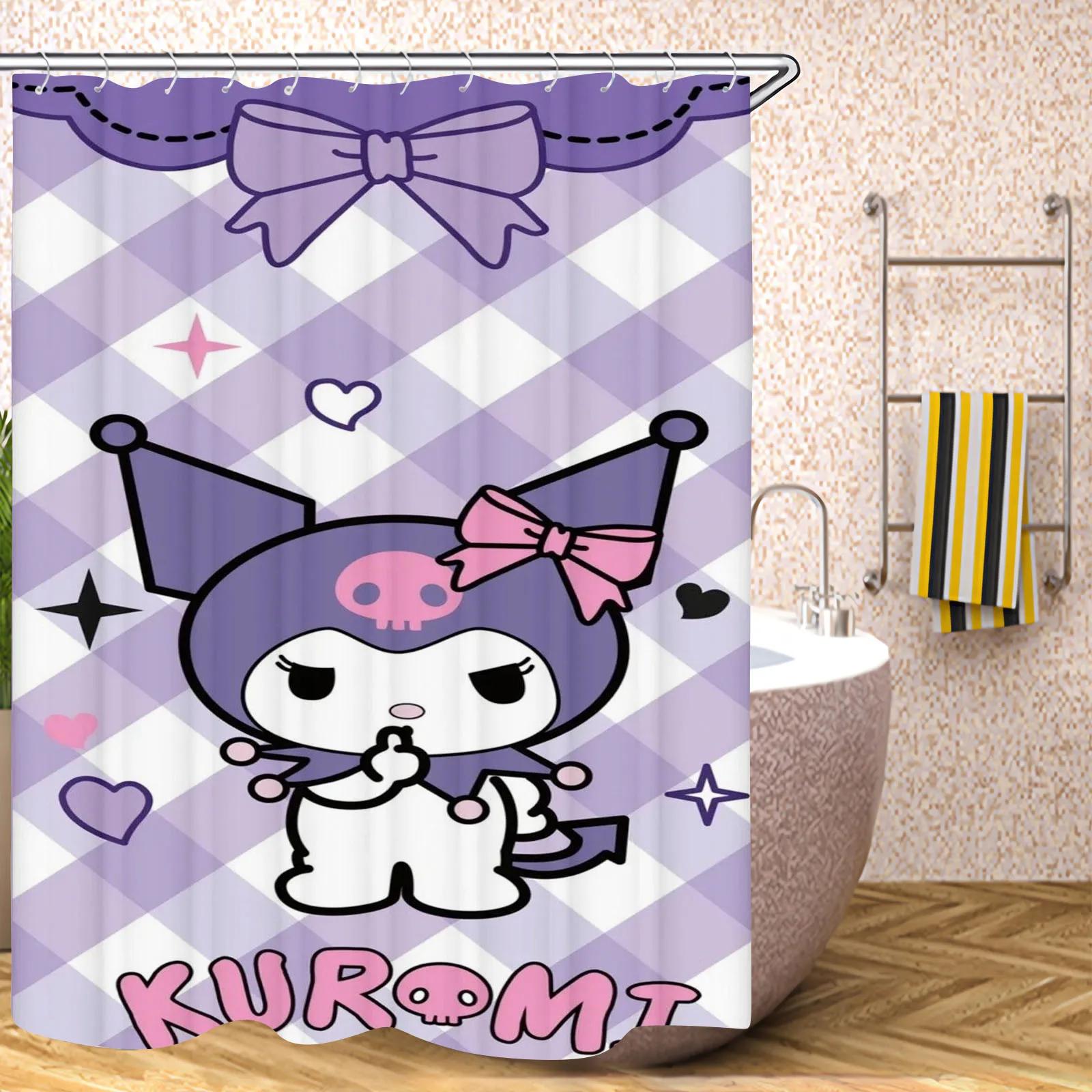 Аксессуары для ванной Sanrio Наборы душевых штор Полный набор Роскошные шторы Ванна Водонепроницаемые 90x180cm