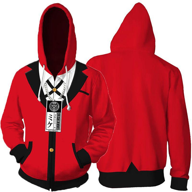 Jabami Yumeko Kakegurui Hoodie 3d Printed Hooded Sweatershirt Pullover Costume