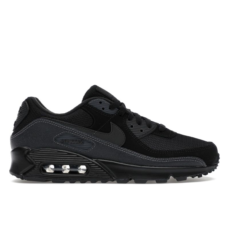 Nike Air Max 90 Reflective Swoosh Unisex Sneakers Black Anthracite HQ3828-002