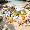 Custom Name Personalized Miffy Print Beach Towel, for Trip Camping Beach Party Home Decor, Birthday Gift for Family & Friends