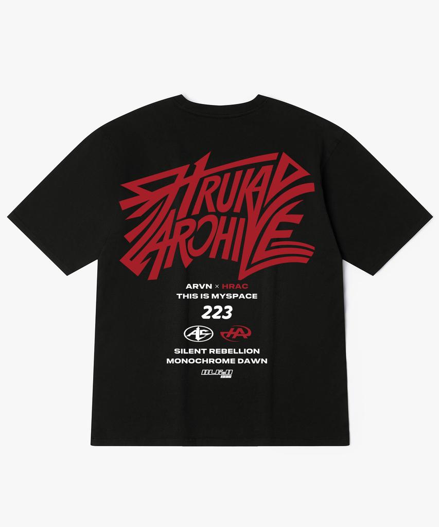 Hilukaakaibeu Kinetic Multi Red Logo Back Print Short Sleeve T-Shirt