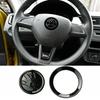 for SKODA 1Pcs 46mm Car Interior Kodiaq Yeti Rapid Spaceback Fabia 1 2 Karoq Octavia A5 RS Superb Steering Wheel Emblem Stickers