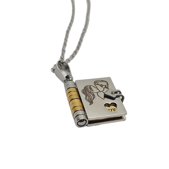 Daughter Book Necklace My Incredible Girl Pendant Stainless Steel Engraved Mini Book Necklace Jewelry Gift