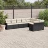 VidaXL Garden Lounge Set with Cushions 9 Pcs, Patio Sofas, Patio Furniture Set, Outdoor Furniture, Black 3258703