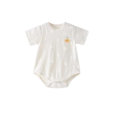 Baby Jacquard Short Sleeve Bodysuit Romper