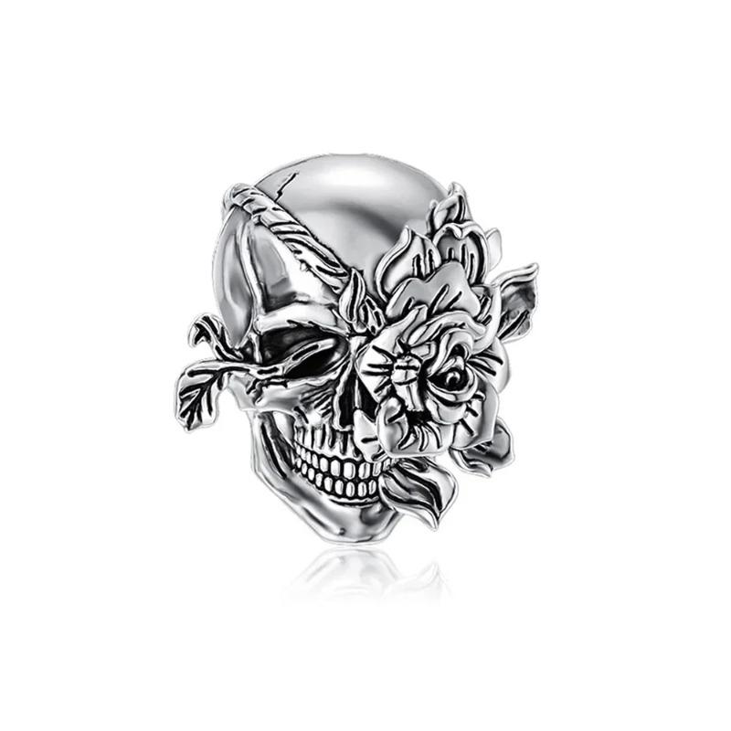 Halloween 925 Silver Skull Charm Luminous Pumpkin Bat Ghost Coffin Bead Pendant DIY Jewelry Gift for Necklace Bracelet