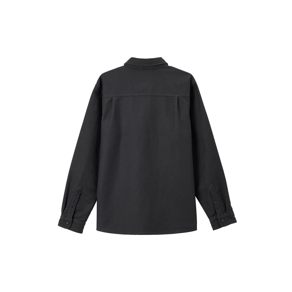 Nike Swoosh Solid Color Breathable Long Sleeve Shirt Men Shirts Black FB7743-060