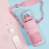 Neoprene Sport Water Bottle Cover Adjustable Shoulder Strap Tumbler Holder Bag  Tumbler