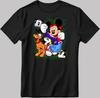 Disney Mickey And Pluto Short Sleeve White-Black Men's / Women's T Shirt N134