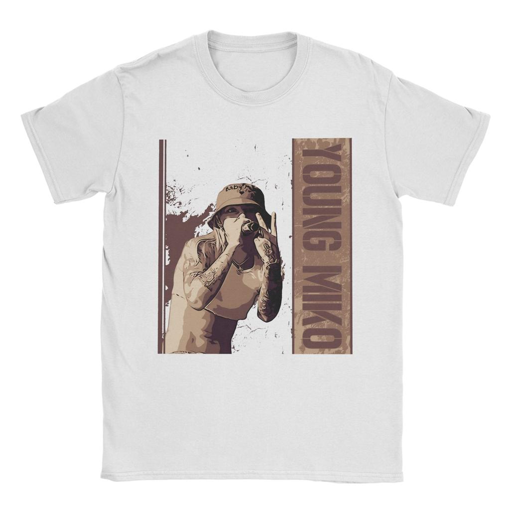 Vintage T Shirt Summer Young Miko Fashion TShirts  Pure Cotton Tshirt for Men Y2K Fun Plus Size Short Sleeve Clothing
