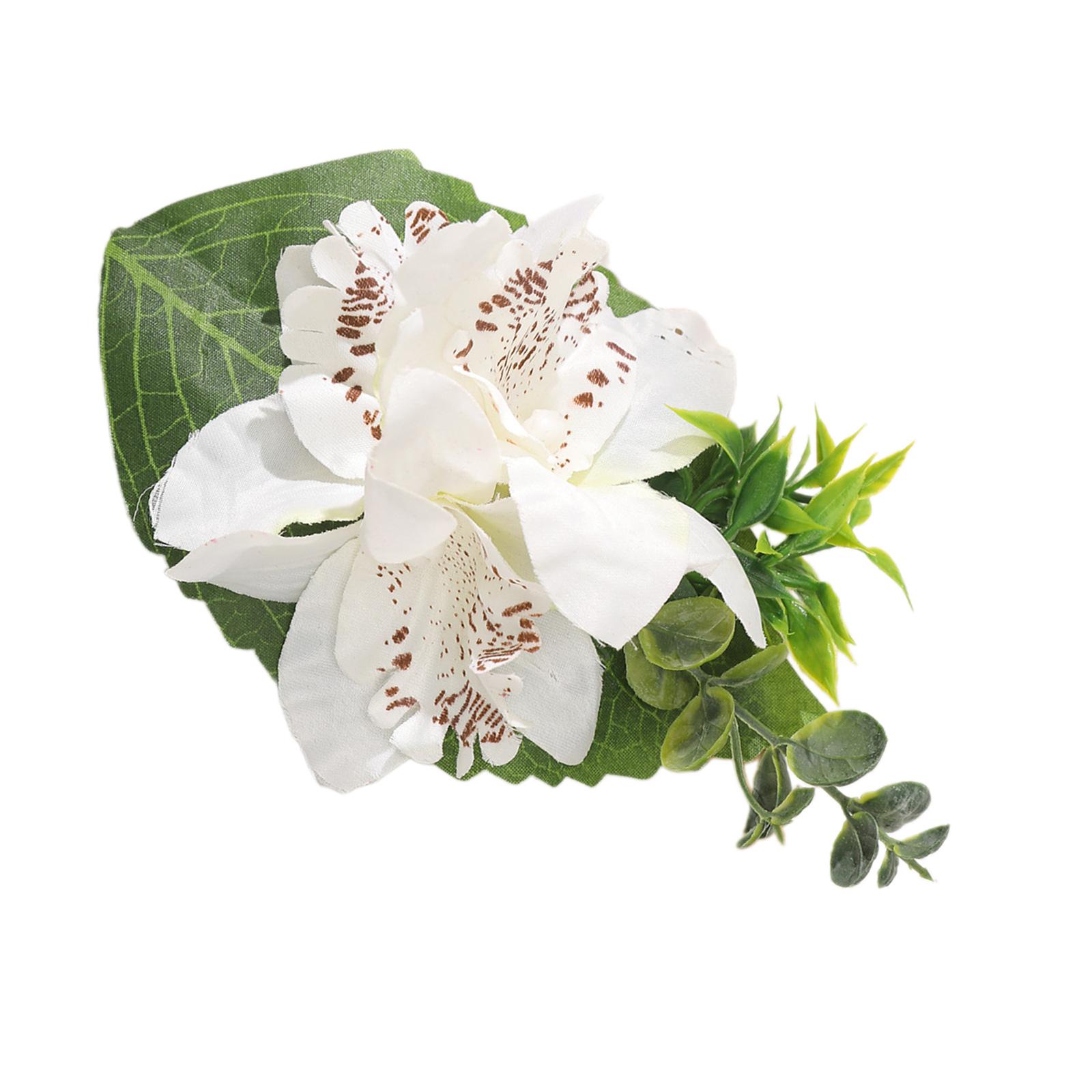 Girls Hair Clip Cymbidium Women Kid Hairgrips Artificial Headdress Barrettes Flower Shape Sweet 2000s Girls Hairpins белый