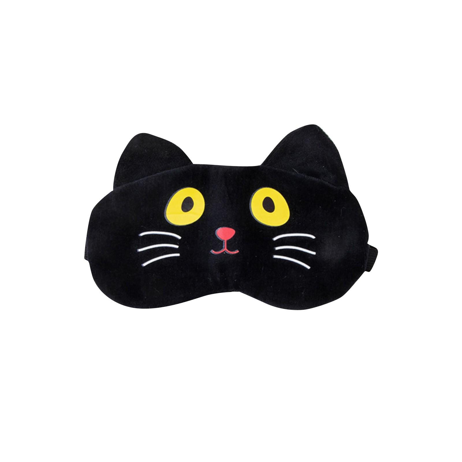 

Плюшевая мультяшная кошка со льдом и горячим компрессом маска для сна на глаза для детей универсальная зимняя домашняя 10 мл One Size