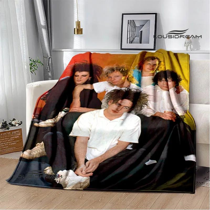 Rock band The cure Printed blankets picnic blanket Warm Flannel blankets Soft and comfortable blanket bed linings Birthday Gift