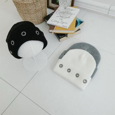 Damen Achromatisch Goljini Herren Faltbare Beanie