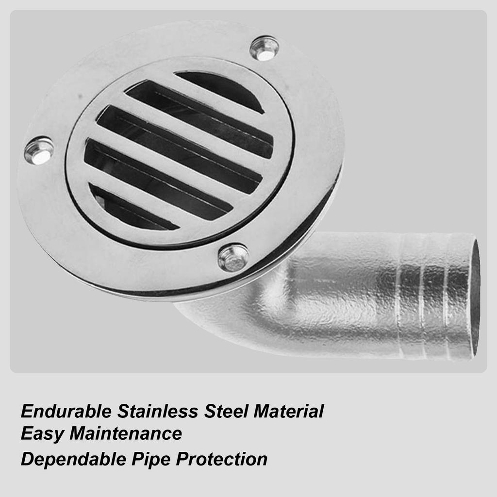 Boat Floor Drain Stainless Steel Heavy Duty Drain Thru Hull Drainage Scupper Cover For Marine Yacht Ship Outdoor Bathroom