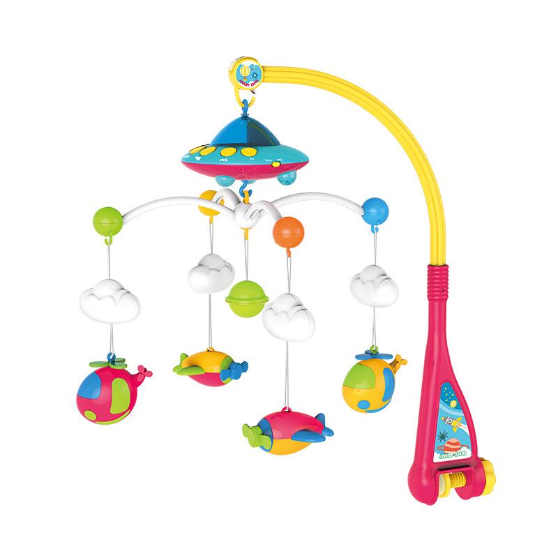 

Remote-Control Starry Sky Projection Mobile: Soothing Music & Rotating Light Toy for Baby Sleep