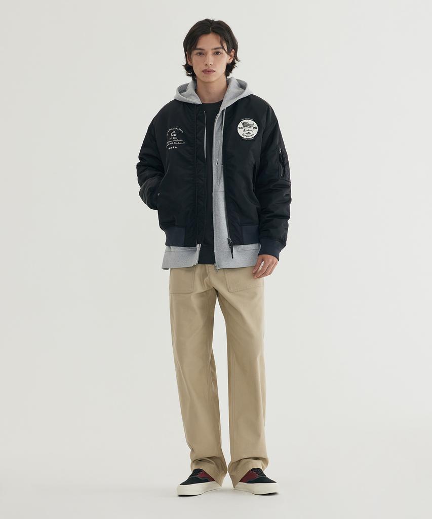 COVERNAT Back Satin Fatigue Pants Olive