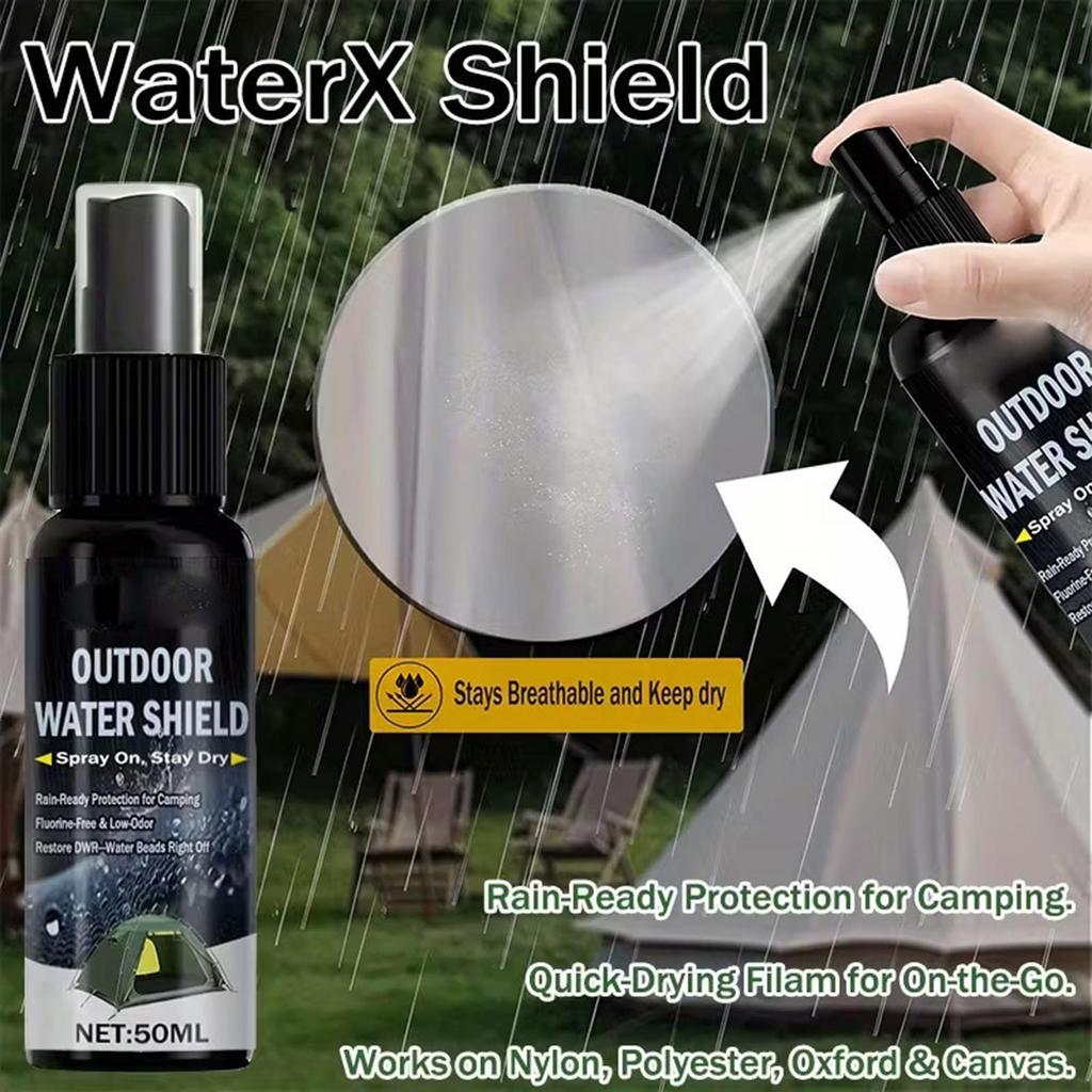 Waterproof Spray For Fabric 50ml Waterproof Shelter Spray Outdoor Backpack Water Shield For Shoe Boot Sneaker Outdoor Tent Wood