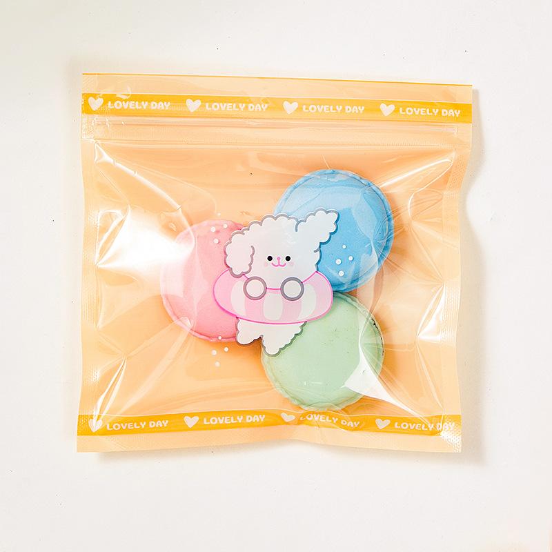TETP 50Pcs Ziplock Bag With Claer Window Handmade Candy Lollipop Chocolate Macarons Packaging Favors DIY Headdress Bracelet Pack