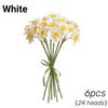 3/9pcs Narcissus Artificial Flowers Fake Bouquet Tabletop Ornaments Realistic Plastic Daffodil for Home Office Indoor Decor Gift