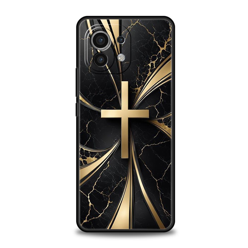 Cross Pattern Element Design Phone Case Cover for Xiaomi Mi 17 15 14 13 12 11 Ultra 15T 14T 13T 12T 11T Pro Lite Soft TPU Shell