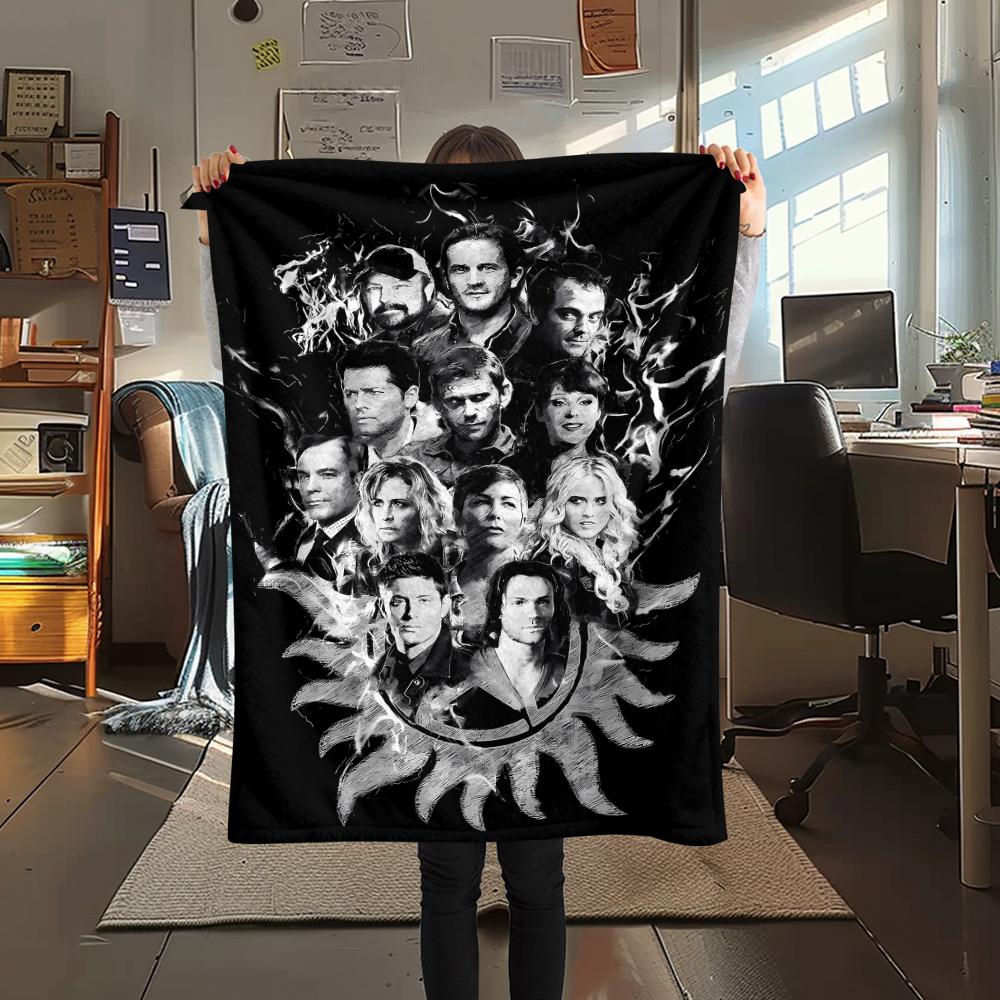 1 Stück Flanelldecke mit übernatürlichem Aufdruck, Hohe Qualität für alle Jahreszeiten, Heimdekoration, Wärme und Komfort, Perfekt für Weihnachtsgeschenke