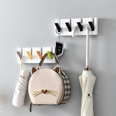 Cabide estilo tecla de piano, suporte de parede com ganchos, suporte de exposição sem perfuração para casa