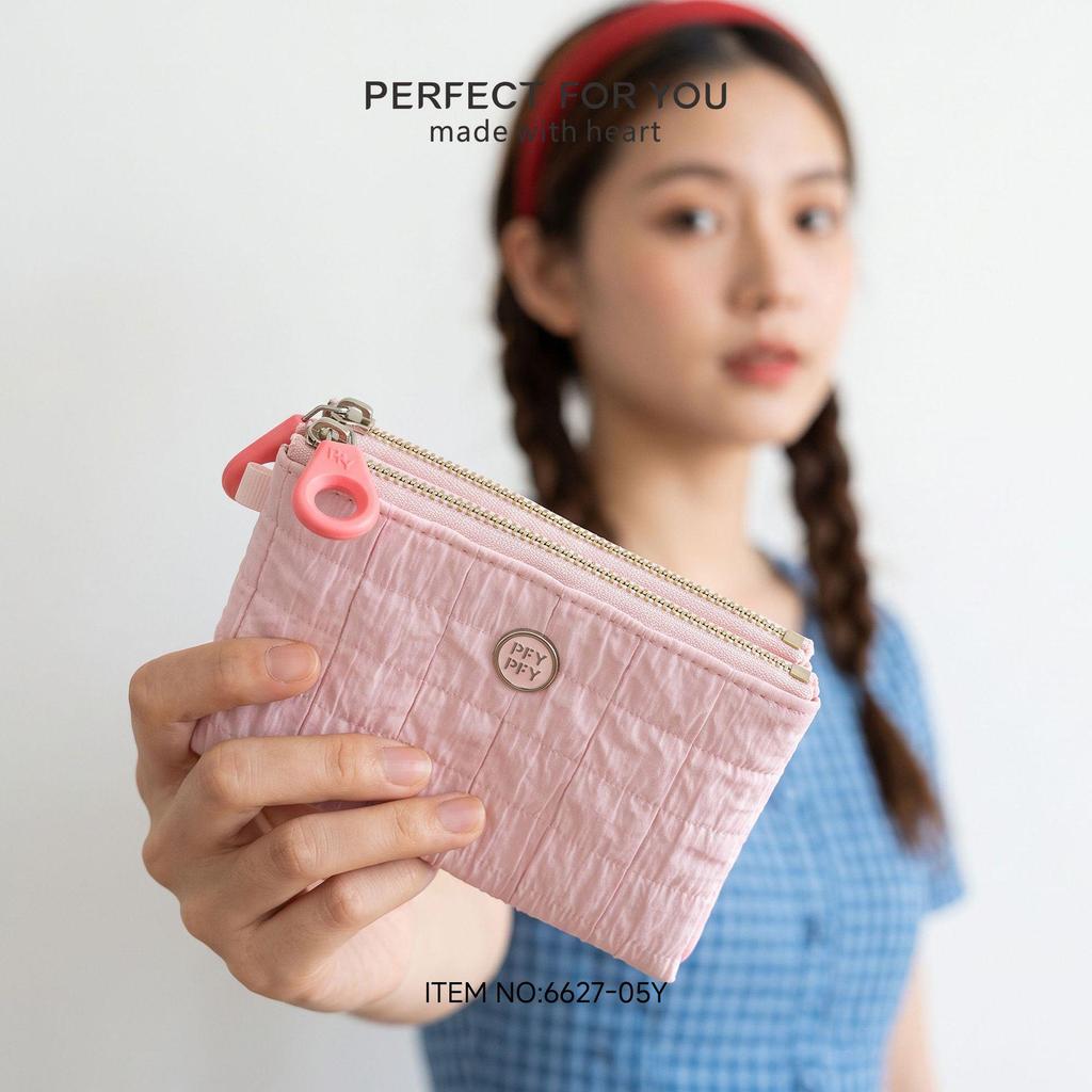 WEICHEN Women's Short Korean Style Wallet with Tassel and Double Zipper