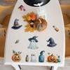 Cute Pumpkin Halloween Ghost And Witch Hat Living Room Home Decor Stickers Wall