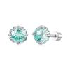 WOSTU 925 Sterling Silber Mini Blume Schmetterling Vogel Biene Steckerohrringe Regenbogen Mondstein Kätzchen Ohrstecker Mädchen Party Schmuck