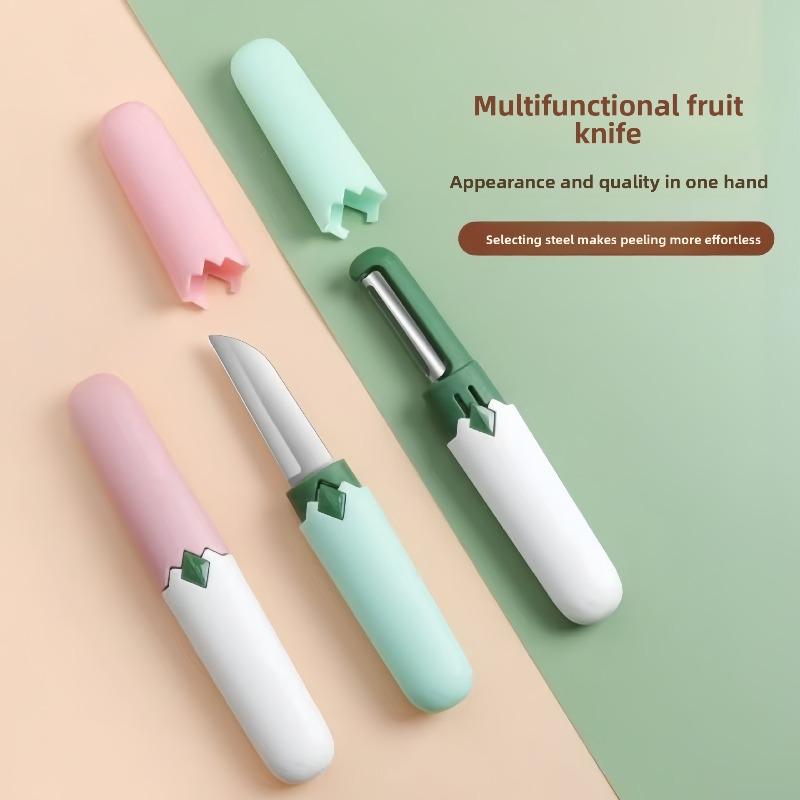 Fruit Knife Peeler, Skin Scraper, Multi-functional Household Dual-head Two-in-one Portable Tool, Dormitory Apple Skin Remover