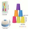 Training Game Classic Stacked Block Party Game Montessori Educational Intellectual Enlightenment Stacking Cup Speed Toy for Kids