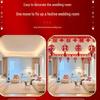 Double Happiness Wedding Room Decoration Set: Ceiling Hanging & Curtains